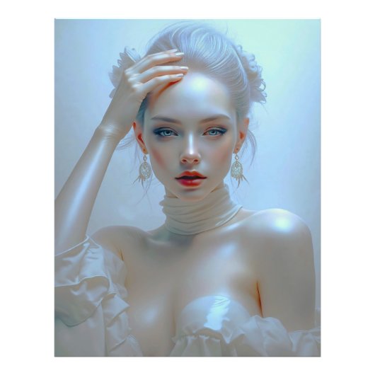 Ätherisch Elegante Schönheit im Pastellglanz Foto Afdruk (Voorkant)