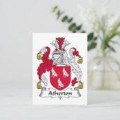 Atherton Family Crest Briefkaart (Staand voorkant)