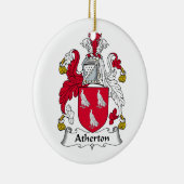 Atherton Family Crest Keramisch Ornament (Rechts)