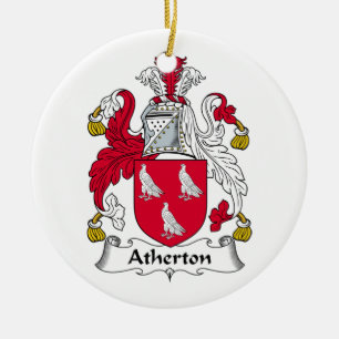 Atherton Family Crest Keramisch Ornament
