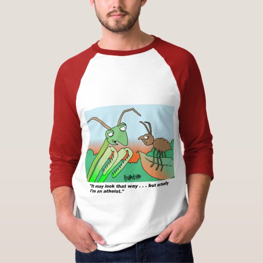 Athiest bidsprinkhaankreeft t-shirt (Voorkant)