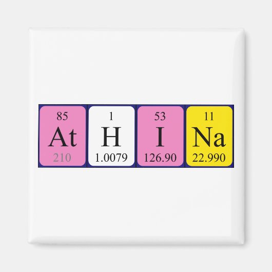 Athina periodiek table name magnet (Voorkant)