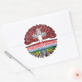 Äthiopien Äthiopisch Schweizer Schweiz Baum Wurzel Ronde Sticker (Envelop)