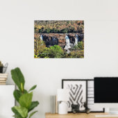 Athirappilly-watervallen, Panchayath, Kerala, Indi Poster (Thuiskantoor)