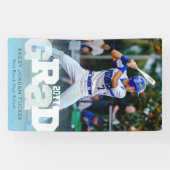 Athlete AFSTUDEERDER Sporty Photo Afstuderen Spandoek (Horizontaal)