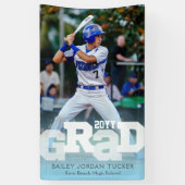 Athlete AFSTUDEERDER Sporty Photo Afstuderen Spandoek (Verticaal)