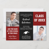 Athlete-Afstuderen, klasse Aangepaste schoolkleure Kaart (Voorkant)