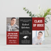 Athlete-Afstuderen, klasse Aangepaste schoolkleure Kaart (Staand voorkant)