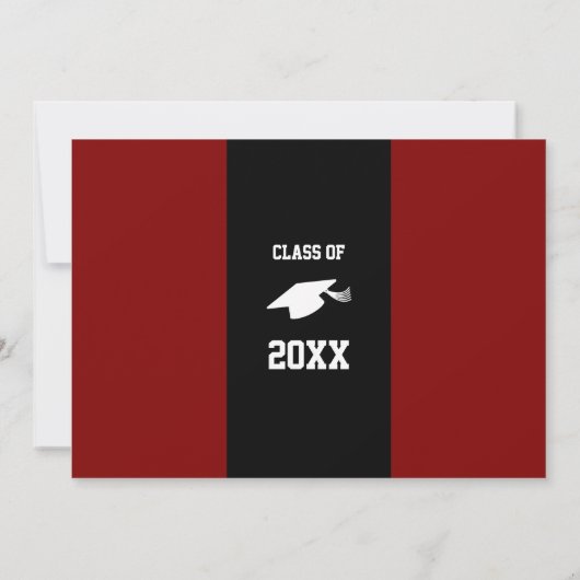 Athlete-Afstuderen, klasse Aangepaste schoolkleure Kaart (Achterkant)