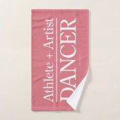 Athlete + Artist = Dancer Bath Towel Set Bad Handdoek (Handdoek)