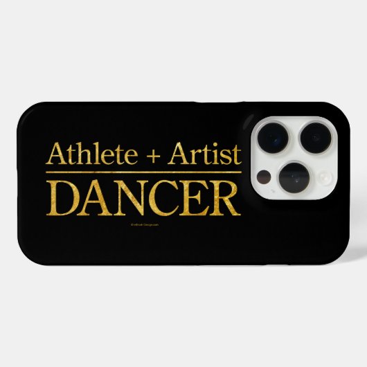 Athlete + Artist = Dancer Case-Mate iPhone Case (Achterkant (horizontaal))