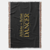 Athlete + Artist = Dancer Deken (Voorkant Verticaal)