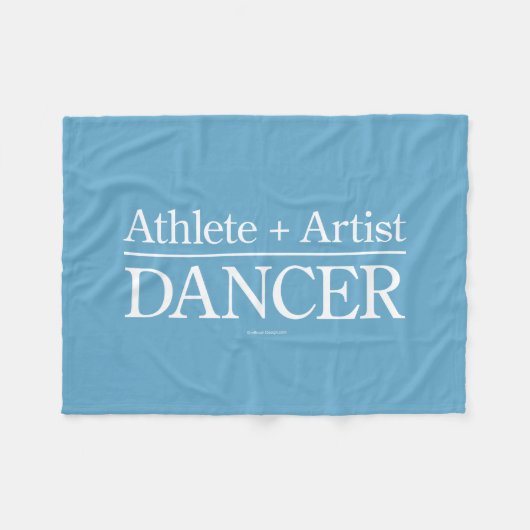 Athlete + Artist = Dancer Fleece Deken (Voorkant (Horizontaal))
