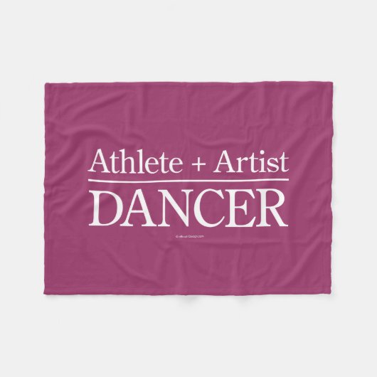 Athlete + Artist = Dancer Fleece Deken (Voorkant (Horizontaal))