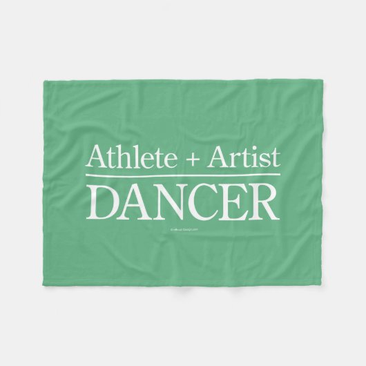 Athlete + Artist = Dancer Fleece Deken (Voorkant (Horizontaal))