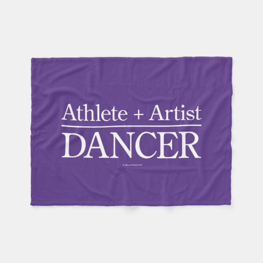 Athlete + Artist = Dancer Fleece Deken (Voorkant (Horizontaal))