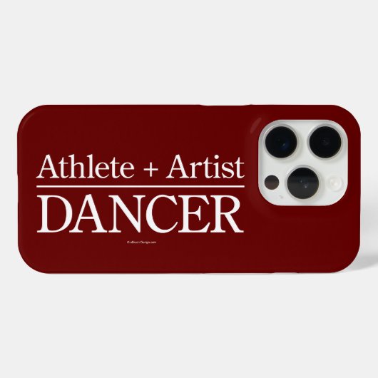 Athlete + Artist = Dancer iPhone case (Achterkant (horizontaal))