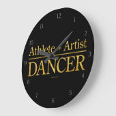 Athlete + Artist = Dancer Large Clock Grote Klok (Hoek)