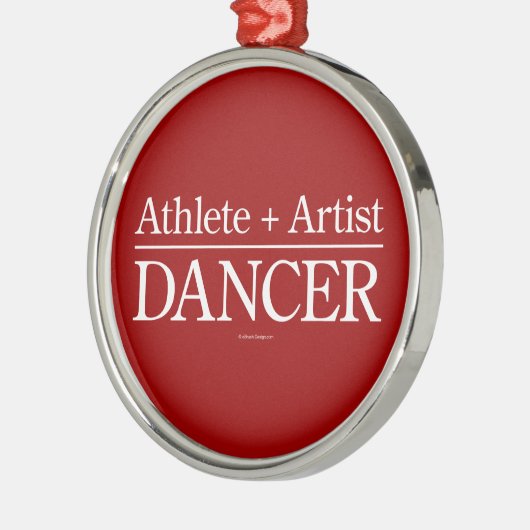 Athlete + Artist = Dancer Metal Ornament (Links)