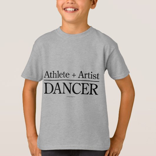 Athlete + Artist = Dancer T-shirt (Voorkant)