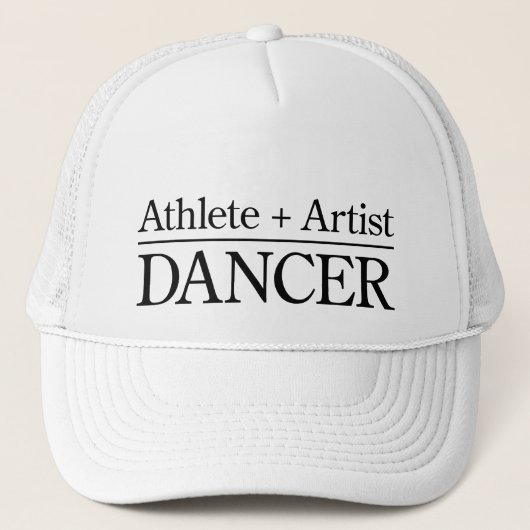 Athlete + Artist = Dancer Trucker Pet (Voorkant)