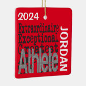 Athlete Extraordinaire CUSTOM Keramisch Ornament (Rechts)