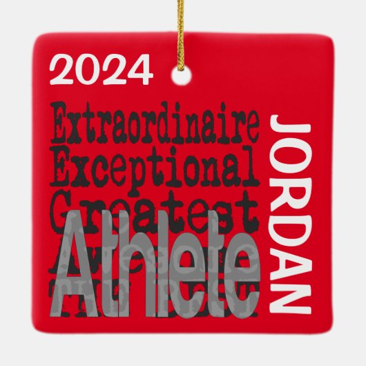 Athlete Extraordinaire CUSTOM Keramisch Ornament (Achterkant)