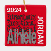 Athlete Extraordinaire CUSTOM Keramisch Ornament (Voorkant)