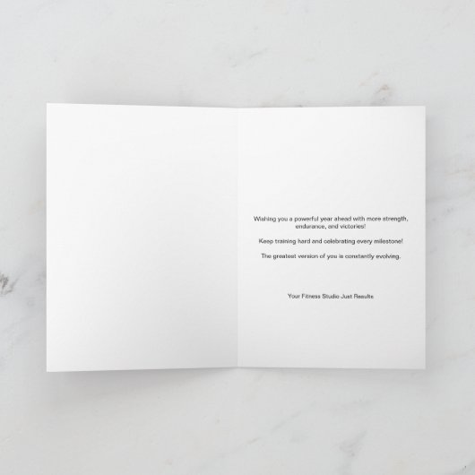 Athlete Kettlebell Balloon Happy Birthday Champion Kaart (Binnen)