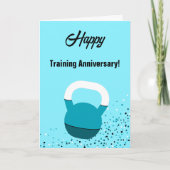 Athlete Kettlebell Happy Training Anniversary Kaart (Voorkant)