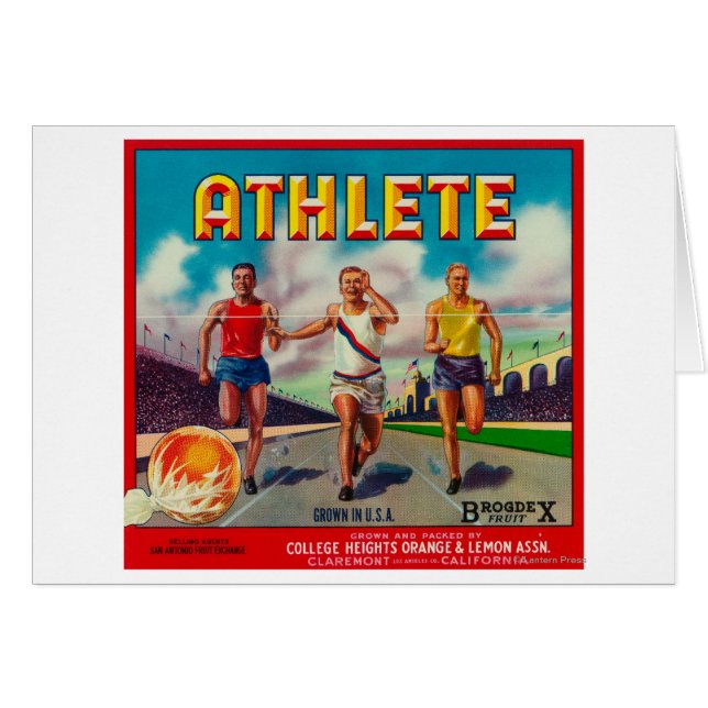 Athlete merk Citrus Crate Label (Voorkant Horizontaal)