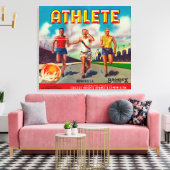 Athlete merk Citrus Crate Label Canvas Afdruk (Insitu (Woonkamer))