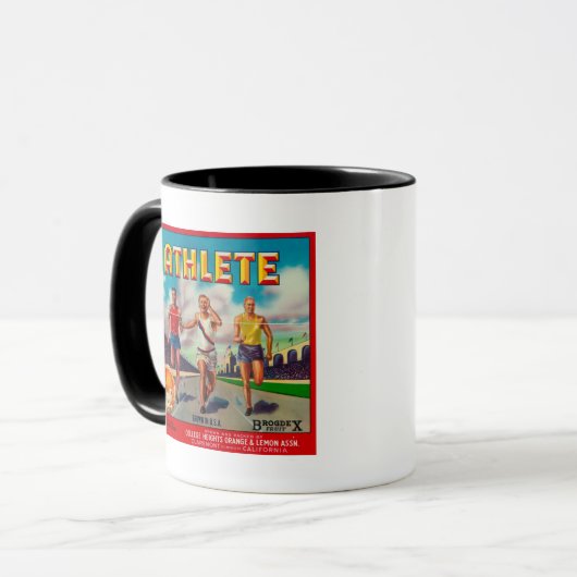 Athlete merk Citrus Crate Label Mok (Voorkant links)