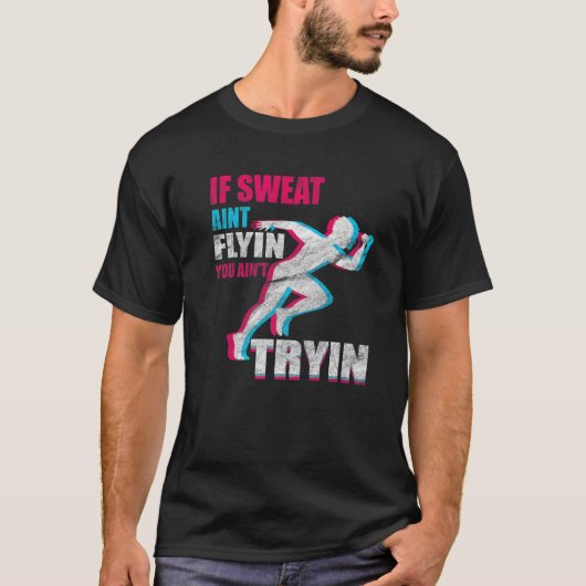 Athlete met Sprint Runner Marathon Rac T-shirt (Voorkant)