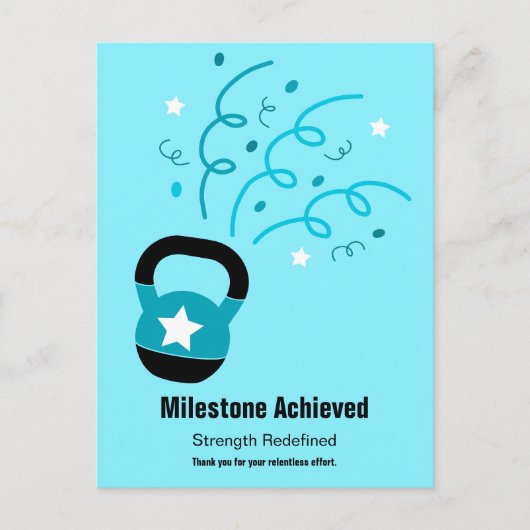 Athlete Milestone Achievement Thank You Briefkaart (Voorkant)