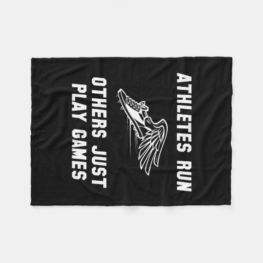 Athletes Run Fleece Deken (Voorkant (Horizontaal))