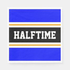 Athletic Blue Geel Zwart Wit HALFTIME Stripes Servet