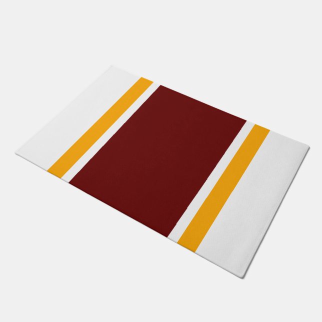 Athletic Bold 70s Rood Sinaasappel Witte Racing St Deurmat (Schuin)