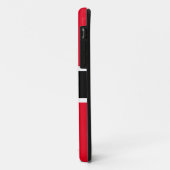 Athletic Bold Zwart Wit Rood Strepen "VOETBAL" Case-Mate iPhone Case (Achterkant/links)