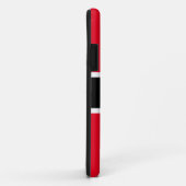 Athletic Bold Zwart Wit Rood Strepen "VOETBAL" Case-Mate iPhone Case (Achterkant/rechts)