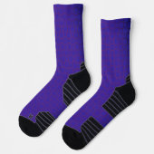 Athletic Crew Sock Blauw Paarse Classic Design Sokken (Links)