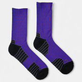 Athletic Crew Sock Blauw Paarse Classic Design Sokken (Rechts)