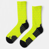 Athletic Crew Sock Geel Limoen Classic Design Sokken (Links)