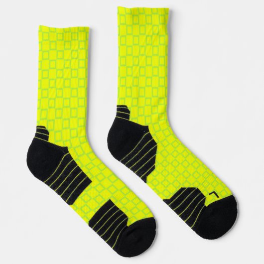 Athletic Crew Sock Geel Limoen Classic Design Sokken (Rechts)
