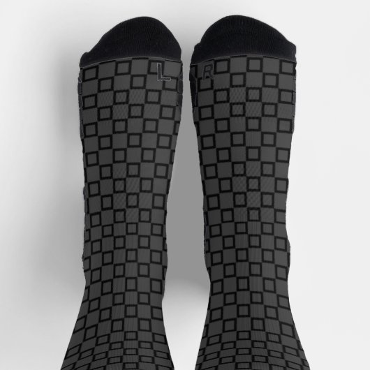 Athletic Crew Sock Grijs en Zwart Classic Design Sokken (Top)