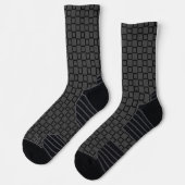 Athletic Crew Sock Grijs en Zwart Classic Design Sokken (Links)