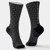 Athletic Crew Sock Grijs en Zwart Classic Design Sokken (Gebogen)