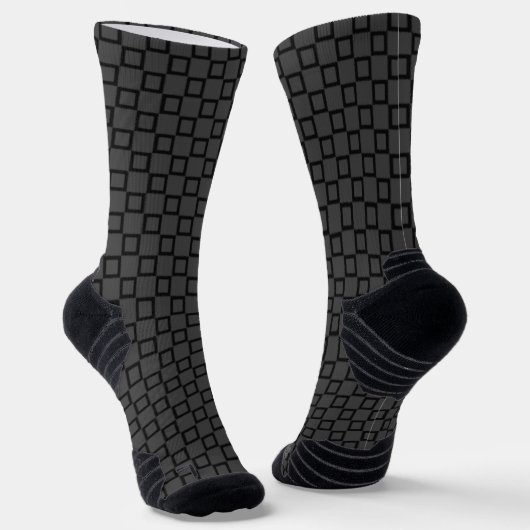 Athletic Crew Sock Grijs en Zwart Classic Design Sokken (Gebogen)