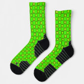 Athletic Crew Sock Licht Groen Klassiek Design Sokken (Links)