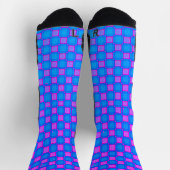 Athletic Crew Sock Lichtblauw Paarse Design Sokken (Top)